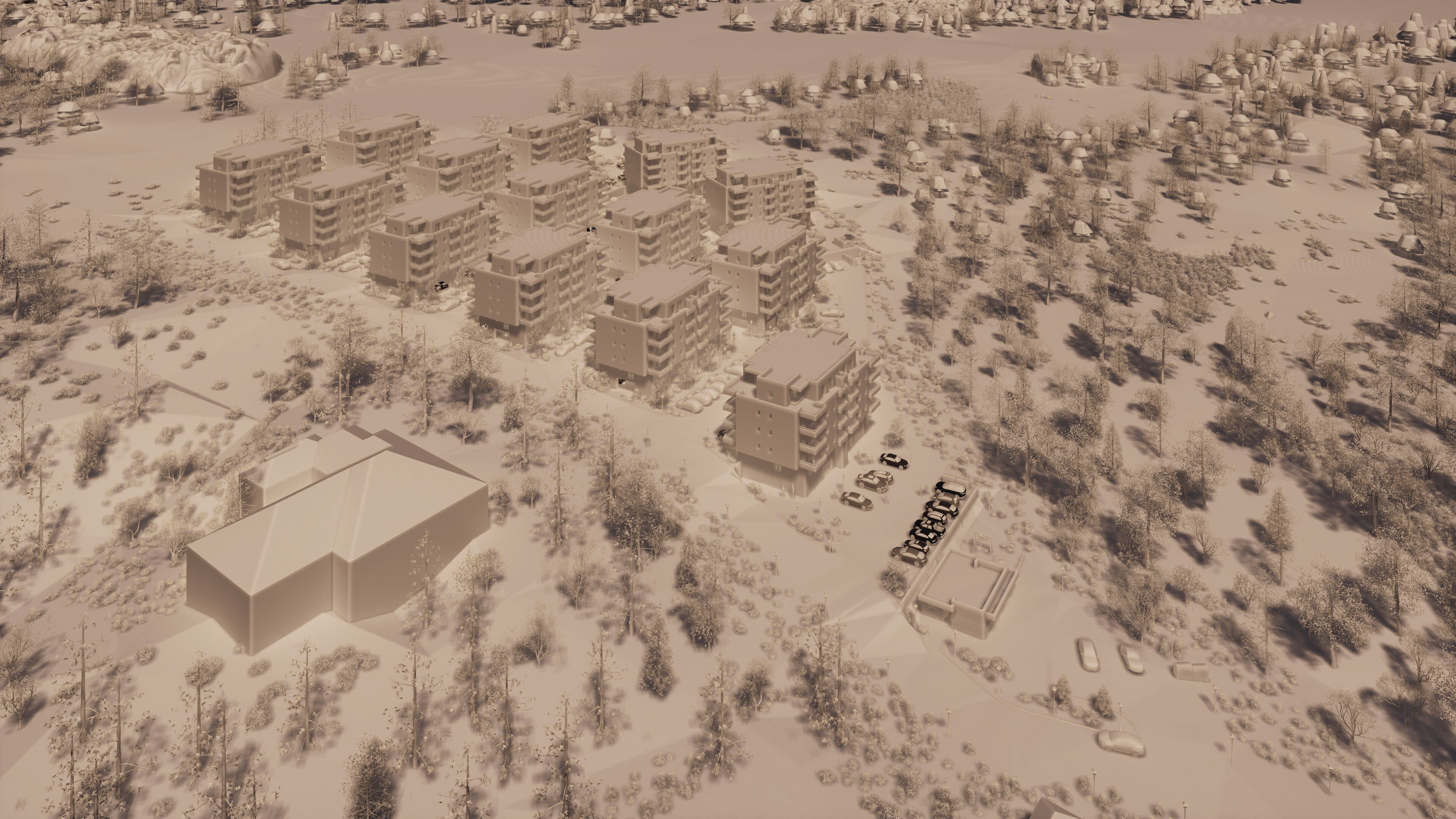 Green Residence — perspectivă aeriană